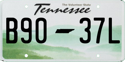 TN license plate B9037L