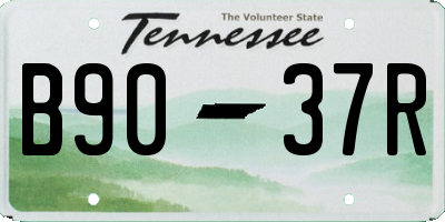 TN license plate B9037R