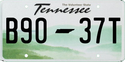 TN license plate B9037T