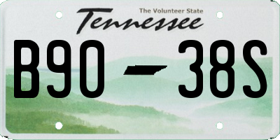 TN license plate B9038S