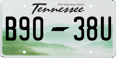 TN license plate B9038U