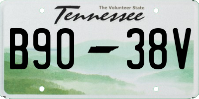 TN license plate B9038V
