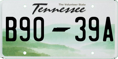 TN license plate B9039A