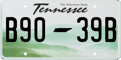 TN license plate B9039B