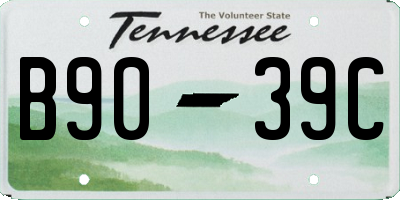 TN license plate B9039C