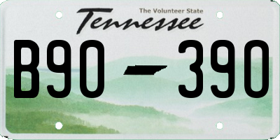 TN license plate B9039O