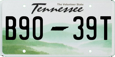 TN license plate B9039T
