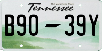 TN license plate B9039Y