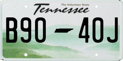 TN license plate B9040J