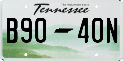 TN license plate B9040N