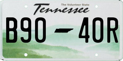 TN license plate B9040R