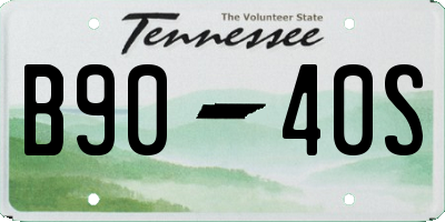 TN license plate B9040S