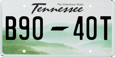 TN license plate B9040T