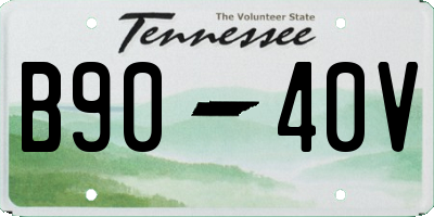 TN license plate B9040V