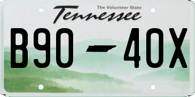 TN license plate B9040X