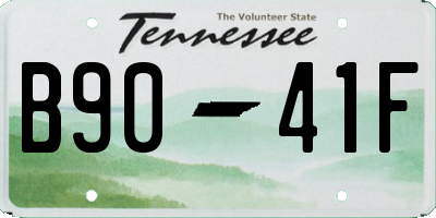 TN license plate B9041F