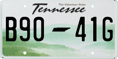 TN license plate B9041G