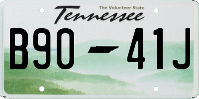 TN license plate B9041J