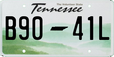 TN license plate B9041L