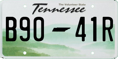 TN license plate B9041R