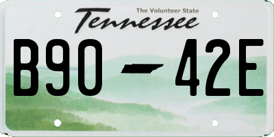 TN license plate B9042E