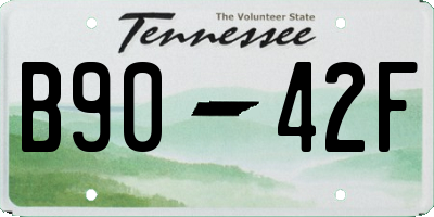 TN license plate B9042F