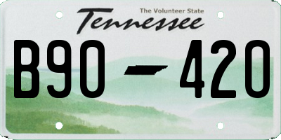TN license plate B9042O