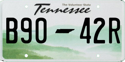 TN license plate B9042R