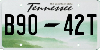 TN license plate B9042T