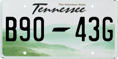 TN license plate B9043G