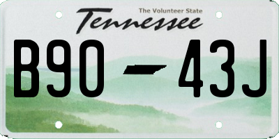 TN license plate B9043J