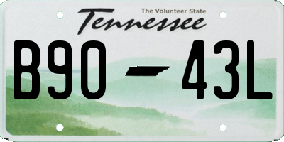 TN license plate B9043L