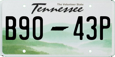 TN license plate B9043P