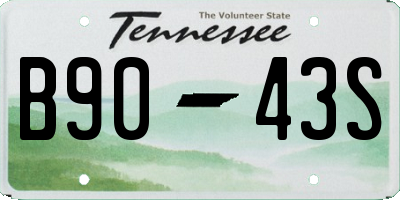TN license plate B9043S