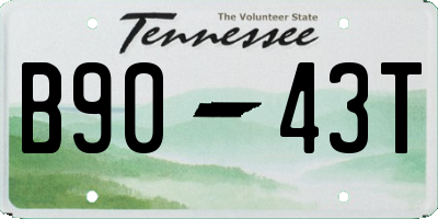 TN license plate B9043T