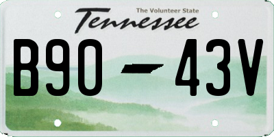 TN license plate B9043V