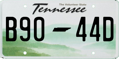 TN license plate B9044D