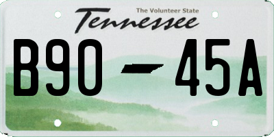 TN license plate B9045A