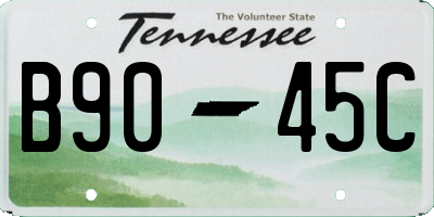 TN license plate B9045C