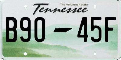 TN license plate B9045F