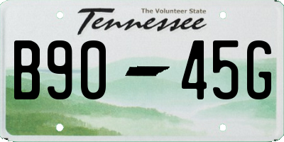TN license plate B9045G
