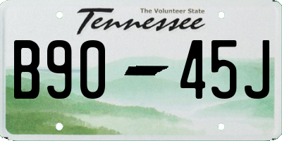 TN license plate B9045J