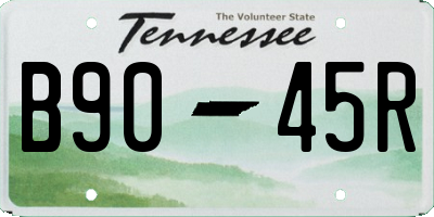 TN license plate B9045R