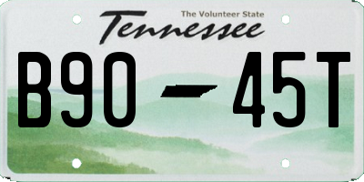TN license plate B9045T