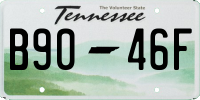 TN license plate B9046F