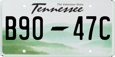 TN license plate B9047C