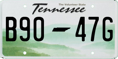 TN license plate B9047G