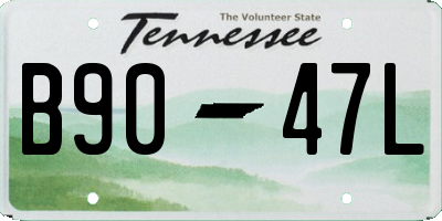 TN license plate B9047L