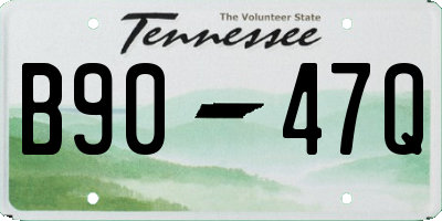 TN license plate B9047Q