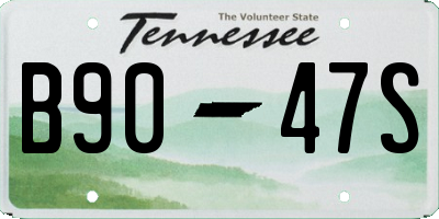 TN license plate B9047S